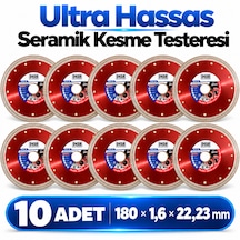 10 Adet Ultra Hassas Seramik Kesme Taşlama 180 Mm Granit Fayans Mermer Cam Elmas Kesme Testeresi