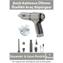 Deluxe Şarjlı Kablosuz 2 Fonksiyonlu Uyumlu Vakumlu El Süpürgesi Üfleme Özellikli Araç Süpürgesi