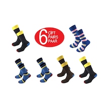 Happy Body Çorap Art.13333 Penye 6lı Set Erkek Soket Özel Kutulu Çok Renkli