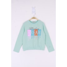Toontoy Kids Toontoy Kız Çocuk Dream Baskılı Tişört Mint Yeşili