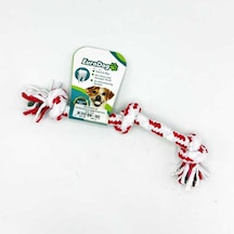 Eurodog - 151 - Diş İpi Üç Düğüm Beyaz Kımızı Çizgi - Kmrsfres - 15 Cm