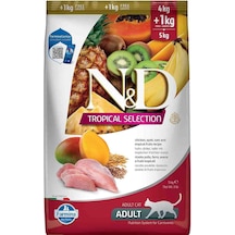 N&D Tropical Selection Düşük Tahıllı Tavuklu Tropikal Meyveli Yetişkin Kedi Maması 5 KG
