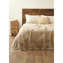 Bella Maison Amaya Pamuklu Çift Kişilik Yatak Örtüsü Bej 200x220 Cm Bej - Kahverengi