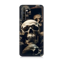 Realme X2 Uyumlu Kuru Kafa Desenli Silikon Kılıf