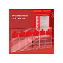 Kolay Açılır Güçlü Çift Taraflı Hazır Kesim Yaprak Bant 60'lı Paket 18x50mm