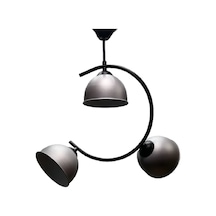Mylights Rustik Üçlü Gri Başlıklı Avize