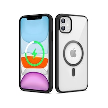 Zore İphone 12 Uyumlu Magsafe Wireless Şarj Özellikli Silikon Ogaa Ege Kılıf-siyah