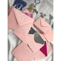 Zarf Küçük Mesaj Zarfı Pink Envelope 7x9 Cm - 10 Adet