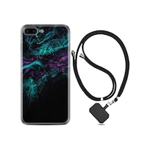 Apple Uyumlu iPhone 6 6S Plus Kılıf Boyun Askılı Abstract Green 1302