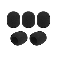 Konesam 5'li Paket Siyah Mikrofon Köpük Koruması - Ruhsat, Rüzgar Ve Ortam Gürültüsünü Azaltır - Standart Top Tipi Mikrofonlar İçin Uyumlu