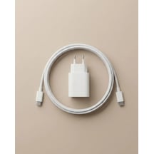 Yüksek Güçlü 35w Type-c Hızlı Şarj Adaptör Seti Beyaz