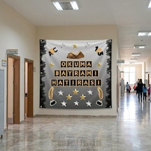 Okuma Bayramı Hatıra Fotoğrafı Panosu Pvc Vinil Pano Süsü 160x160 Cm Tek Parça 04 7