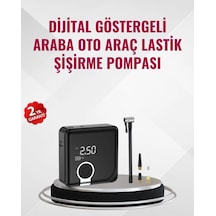 Mey İthalat Kompakt Tasarımlı Led Işıklı Taşınabilir Hava Kompresörü