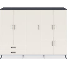 Arges Dolap 12 Raflı 2 Çekmeceli 7 Kapaklı 220x30x163 Antrasit-aytaşı Aytası - Antrasıt