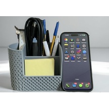 Çok Fonksiyonlu Masaüstü Organizer - 3d Tasarım Kalemlik, Telefon Standı Ve Notluk Düzenleyici Çok Fonksiyonlu Masaüstü Organizer - 3d Tasarım Kalemlik, Telefon Standı Ve Notluk Düzenleyici