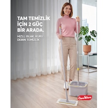 Ceraware Home Care Premium Hijyen Seti Dual System Kare Mop + Pratica Click Mop 2 Mikrofiber Bez 0