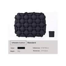 Xuweiwei Siyah Hafif Şişme Koltuk Minderi - Kamp Yürüyüş Plaj İçin Portatif Katlanır Sandalye Siyah