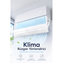 Ayarlanabilir Delikli Klima Hava Yönlendirici 58-105 Cm Rüzgar Önleyici Klima Siperliği Deflektör 1pcs