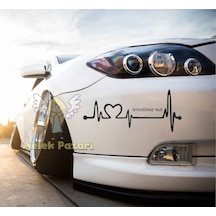 Nabız Atışı Kalp Araba Sticker, Oto Sticker
