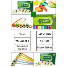 Meto Etiket Yeşil 42 Rulo 42x1500 Yg Label 4 Fiyat Etiketi Tabanca Etiketi 1