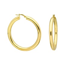 Glorria Gümüş 4 Cm Kalın Halka Küpe N11.30860