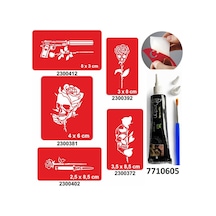 Hint Kınası Ve Şablonla Geçici Dövme Yapma Seti Set 46