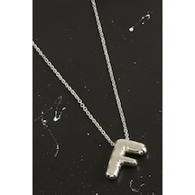 F - 187 - Harfli Balon Kolye - Ece-umay - Gümüş Rengi