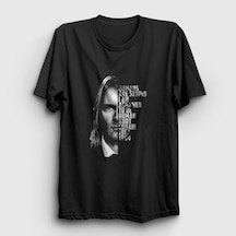 Presmono Unisex Ashamed Nirvana Kurt Cobain T-shirt Siyah