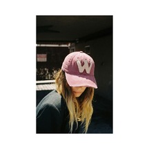 Emybox Eskitme Yıkamalı Nakışlı Unisex Şapka Kep Vintage Baskılı Pamuklu Ayarlanabilir Cap Erkek Kadın Bordo -w