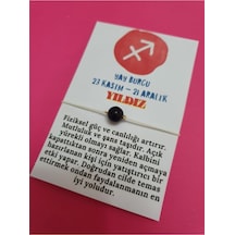 Gümüştel El Sanatları Sertifikalı Yay Burcu Yıldız Doğal Taş Ip Burç Bilekliği Çok Renkli