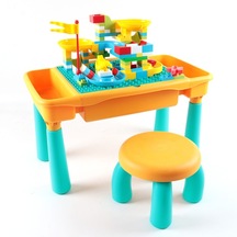 Çok Işlevli Bina Masası Öğrenme Oyuncak Oyuncak Montaj Stil: Masa + Sandalye + 0 Blok