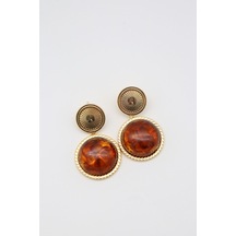 Çelik Küpe 14 K-17184 45mm Çok Renkli