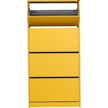 Flat Duo 4 Katlı Geniş Ayakkabılık-Sarı 73x157x26 cm (GxYxD) Hardal