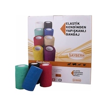 Elastik Bandaj Yapışkanlı Kırmızı Renkli 30 Adet Kırmızı