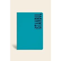 City Colleciton Ciltli Keten Defter Çizgili İstanbul 15x21 Cm Çok Renkli
