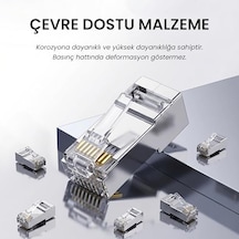 Cat6 Metal Rj45 Jack 8p8c Ethernet Konnektörü Altın Kaplama 102 Adet