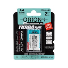 Orion 1000 mAh 1.2 V AA Ni-Mh Şarj Edilebilir Kalem Pil 2'li