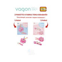4'lü Saç Toka Seti Önce Birleştir,sonra Tak 2 Paket 4 Adet Gönderilir Yapı Toka Seti Ff 7113-7134