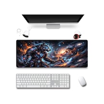 Sonictouch Kurt Savaşçı Siyah Dikişsiz Pürüzsüz Sıvı Geçirmez Xxl Gamer Klavye Mousepad 40x90cm
