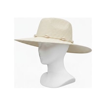 Aresshop Kadın Güneşlik Şapka Fotr Ekru