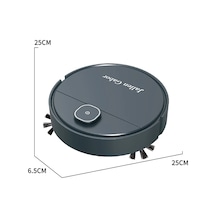 3'ü 1 Arada Akıllı Süpürme Robotu Ev Mini Süpürgesi Süpürme Ve Vakumlama Black Siyah