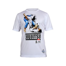 Dosmai Dijital Baskılı Jiu Jitsu Spor T-shirt Beyaz Jıt008