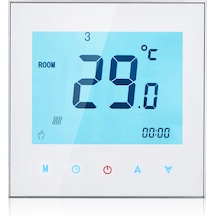 Hfambition Su Isıtma Oda Termostati, Dokunmatik Ekran, Programlanabilir, 5a Yük Akımı, Enerji Tasarruflu Isı Kontrol Cihazı