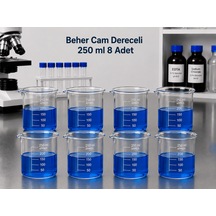 Beher Cam Dereceli 250 Ml 8 Adet