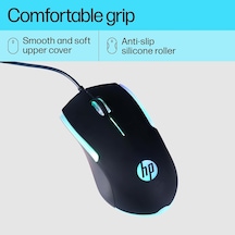 M160 Usb Kablolu Optik Gaming Mouse - Kaydırmaz Rubber Doku & Terletmeyen Soft-touch Yüzey , Rgb Led Aydınlatmalı ,1000 Dpı Oyuncu Faresi - Siyah 7zz79aa