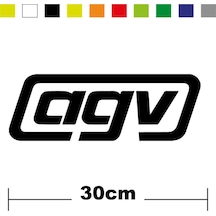 Agv Sponsor Marka Tek Renk Sticker Etiket