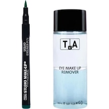 Tca Studio Make-Up Göz Makyaj Temizleyici 150 ML + Likit Eyeliner 1004 Green
