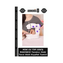 Mini Ev Tipi Dikiş Makinesi Yaratıcı Hobi Terzi Aleti Kıyafet Tamiri