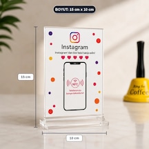 Takip Kartı Instagram İçin Nfc Akıllı Sosyal Medya Standı Pleksi Masaüstü