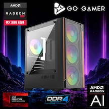 Go Gamer E138 i3-14100F 16 GB 1 TB SSD RX580 8 GB Free Dos Oem Paket Masaüstü Oyuncu Bilgisayarı